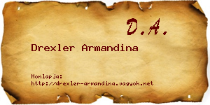 Drexler Armandina névjegykártya